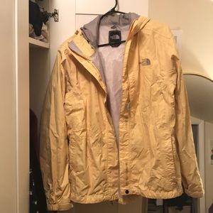 The North Face Yellow rain jacket